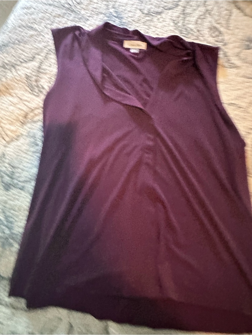 Calvin Klein Plum V-Neck Sleeveless Tank
